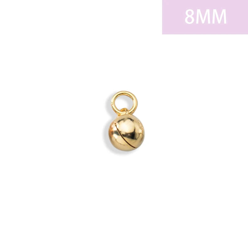 TrustDavis Real 925 Sterling Silver Glossy Round Small Bell Charm Pendant Handmade DIY Accessories Jewelry Wholesale DZ1792