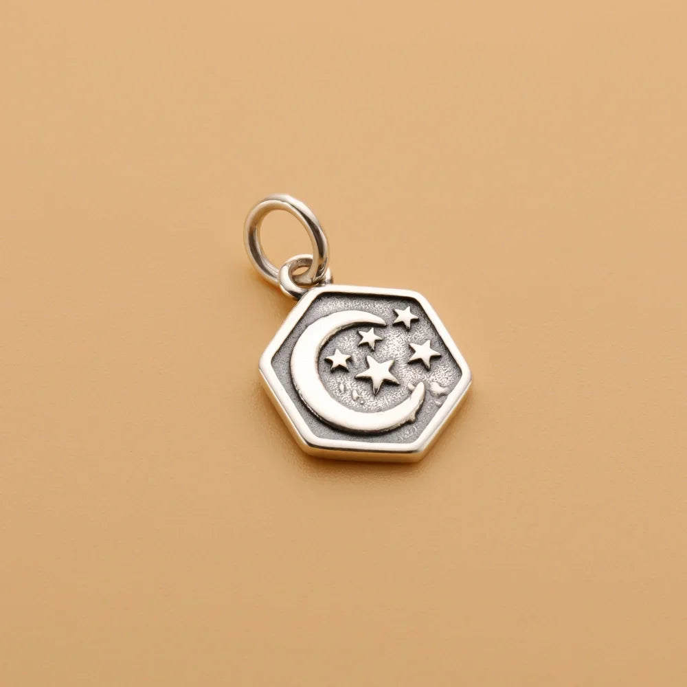 Hexagram Moon Charm Pendant Handmade DIY Accessories DZ504