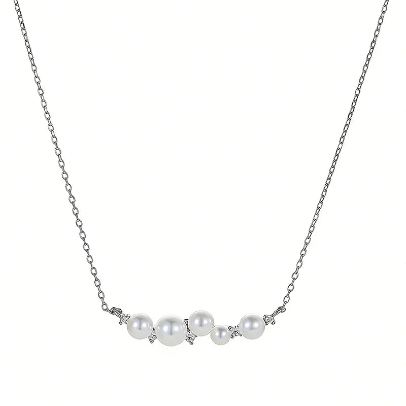 Pearl and Zircon Necklace DS4823