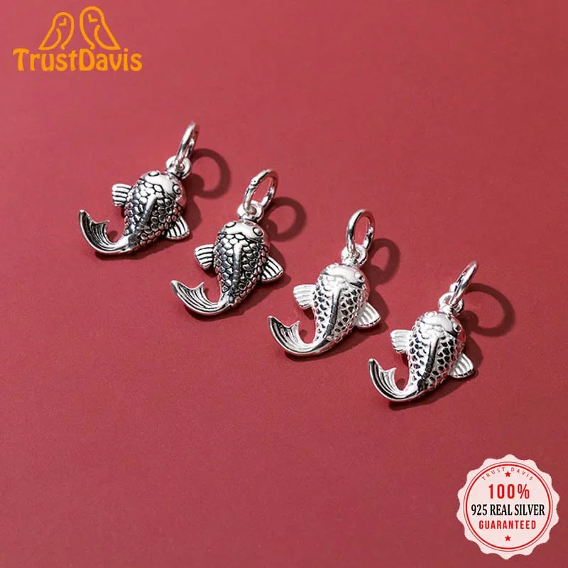 Fish Charm Pendant Handmade DIY Accessories Jewelry DZ102