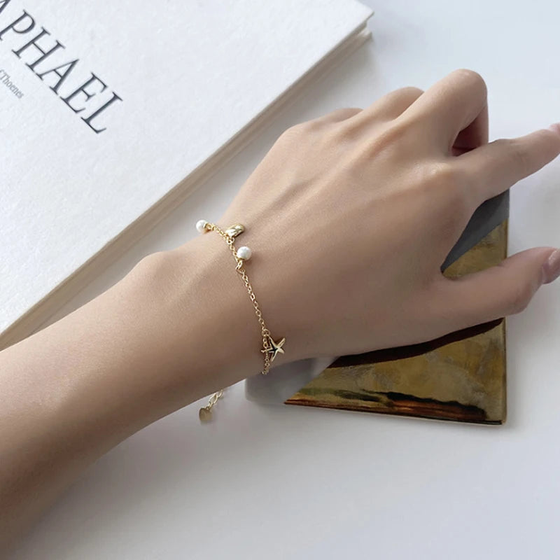 Beaded Star Shell Bracelet DS4819