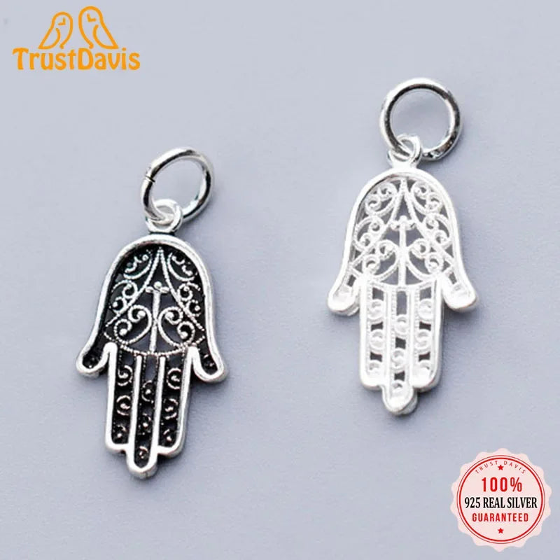 Cute Hollow Palm Charm Pendant Handmade DIY Accessories DZ142