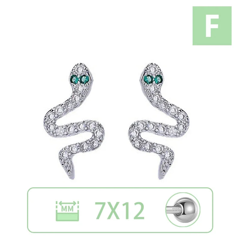 Romantic Animal Snake Crab Fish Rabbit Screw Stud Earrings DS4044