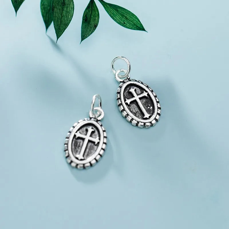 Cross Ellipse Charm Pendant DZ1784