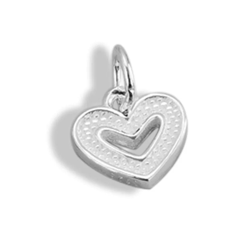 TrustDavis Real 925 Sterling Silver Sweet Heart Stars Moon Charm Pendant Handmade DIY Accessories Fine Jewelry Wholesale DZ1787