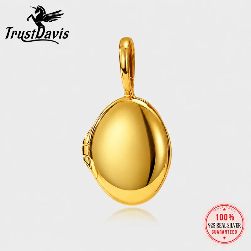 Oval-shaped Photo Locket Pendant DS4928