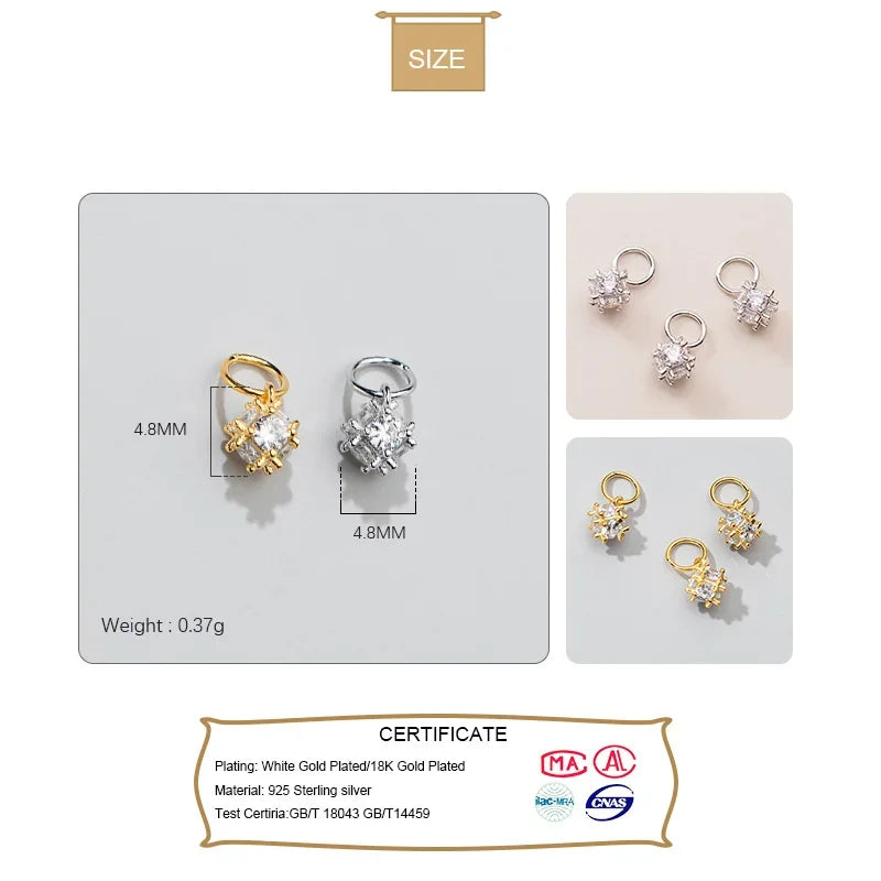 Irregular ShinyCZ Charm Pendant  DZ297