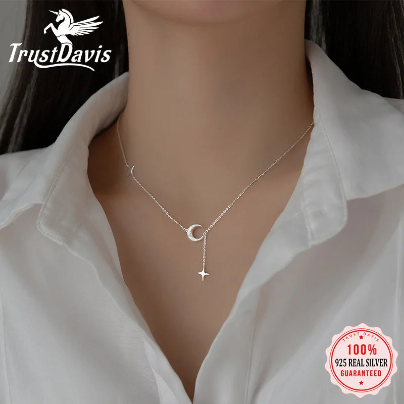 Clavicle Necklace Star Moon Necklace DA3124