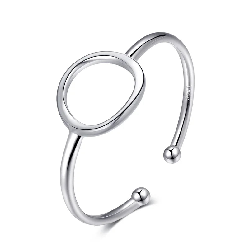 TrustDavis Real 925 Sterling Silver Fashion Jewelry Round Cocktail Ring Inner Diameter Sizable Girls Kids Xmas Gift DS173