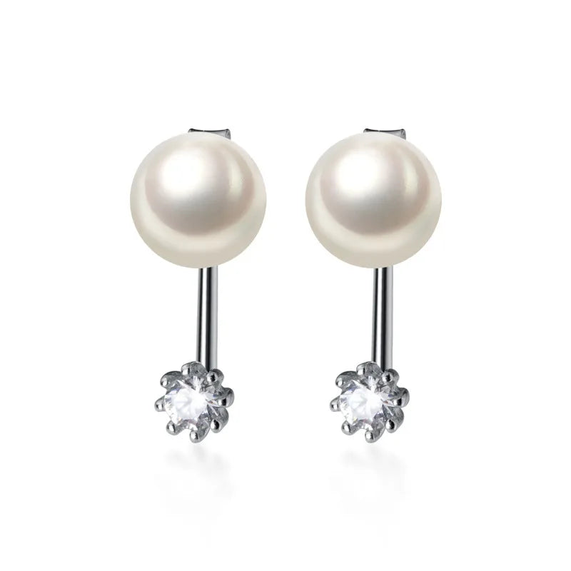 Simple Pearl CZ Stud Earring DA1724