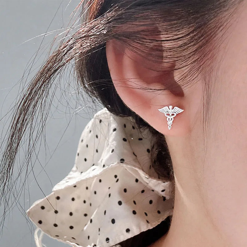 Fashion and Luxury Double Snake Wing Stud Earrings DS4940