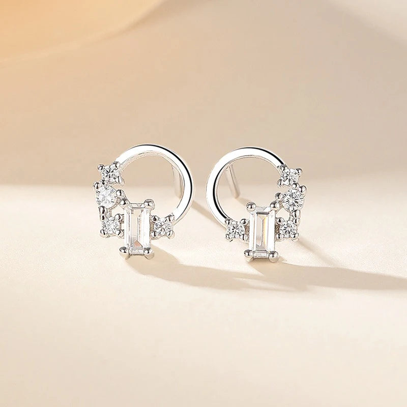 TrustDavis 925 Sterling Silver Cute Reindeer/Christmas Tree/Santa Claus Earrings for Women Girls Christmas Jewelry Gift  DS4703