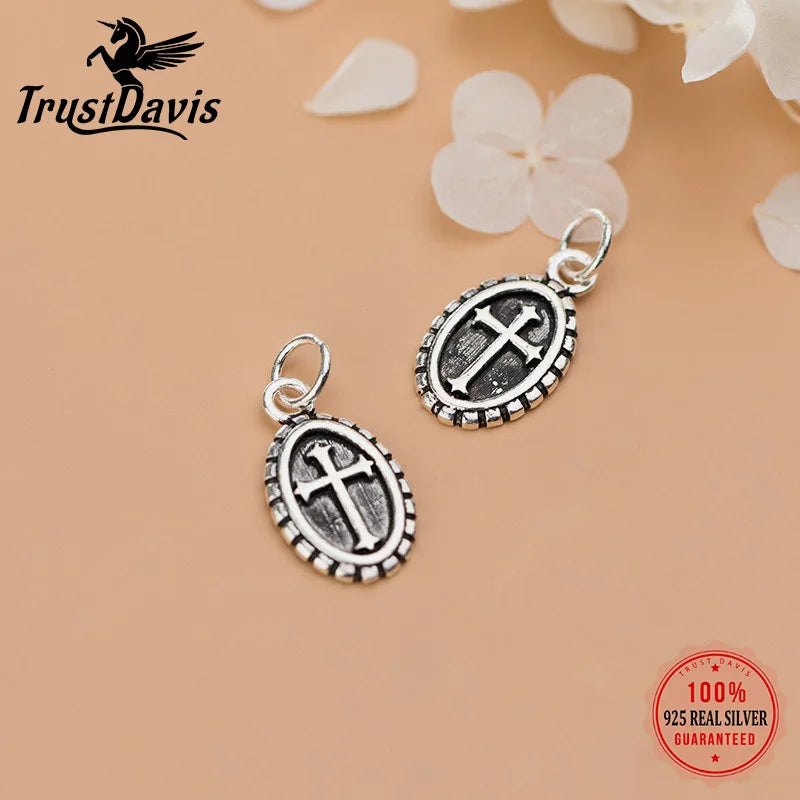 Cross Ellipse Charm Pendant DZ1784