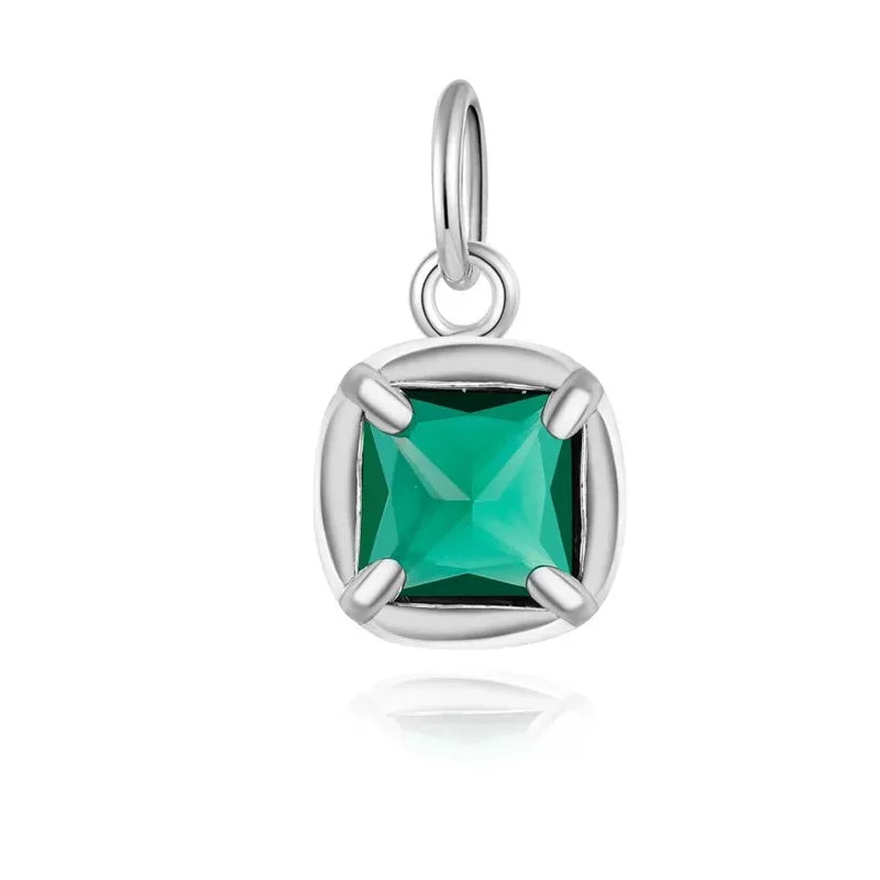 Fashion Square Zirconia Charm Pendant DZ1769