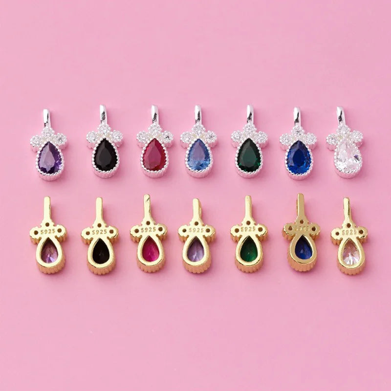 Zircon Water Droplets Charm Pendant  DZ1658
