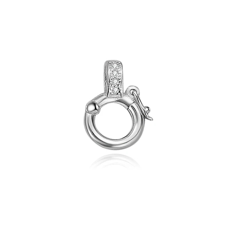 TrustDavis Real 925 Sterling Silver Bracelet Nacklace Buckle Buckle DIY Necklace Bracelet Accessories Fine Women Jewelry DZ737