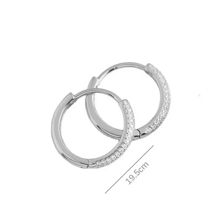 Round Dazzling CZ Hoop Earrings  DA2747