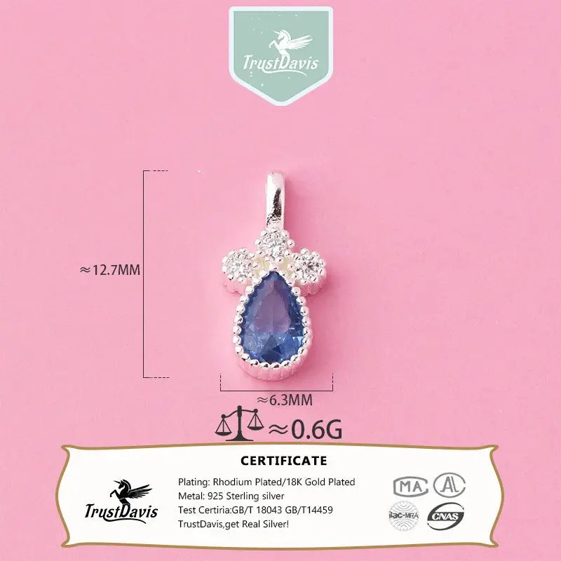 Zircon Water Droplets Charm Pendant  DZ1658