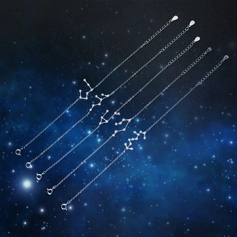12 Constellation Bracelet Bangle Women Wedding Jewelry DA433