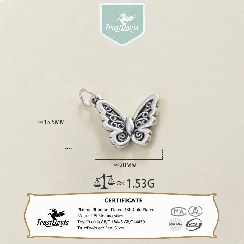 Butterfly Charms Pendant DIY Accessories Jewelry DZ1657