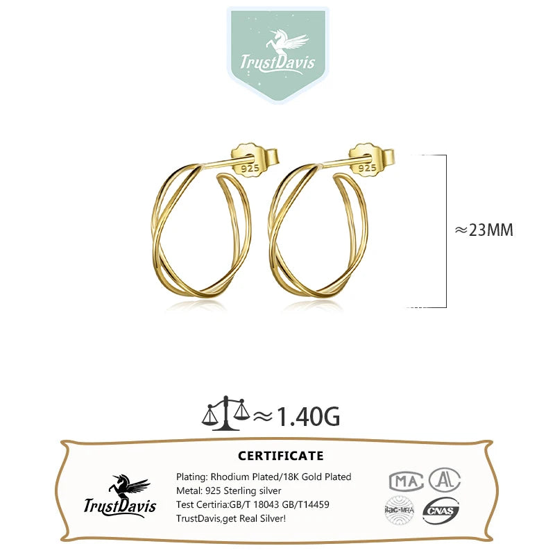 Plain Hoop Cross Earrings DS4248
