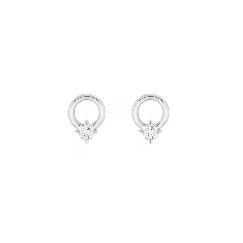 Circle Zircon Stud Earrings DS4808