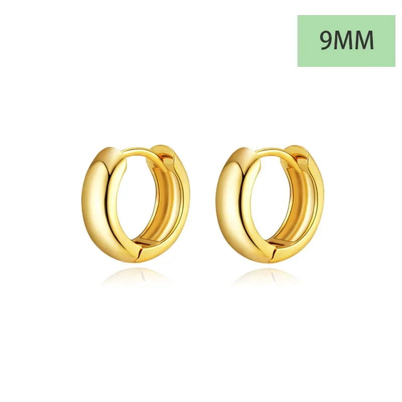 TrustDavis Girls 925 Sterling Silver Charm Sweet Hoop Earrings Fashion Cute Gift for Women Fine Jewelry DS3659