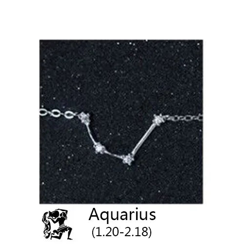 12 Constellation Bracelet Bangle Women Wedding Jewelry DA433