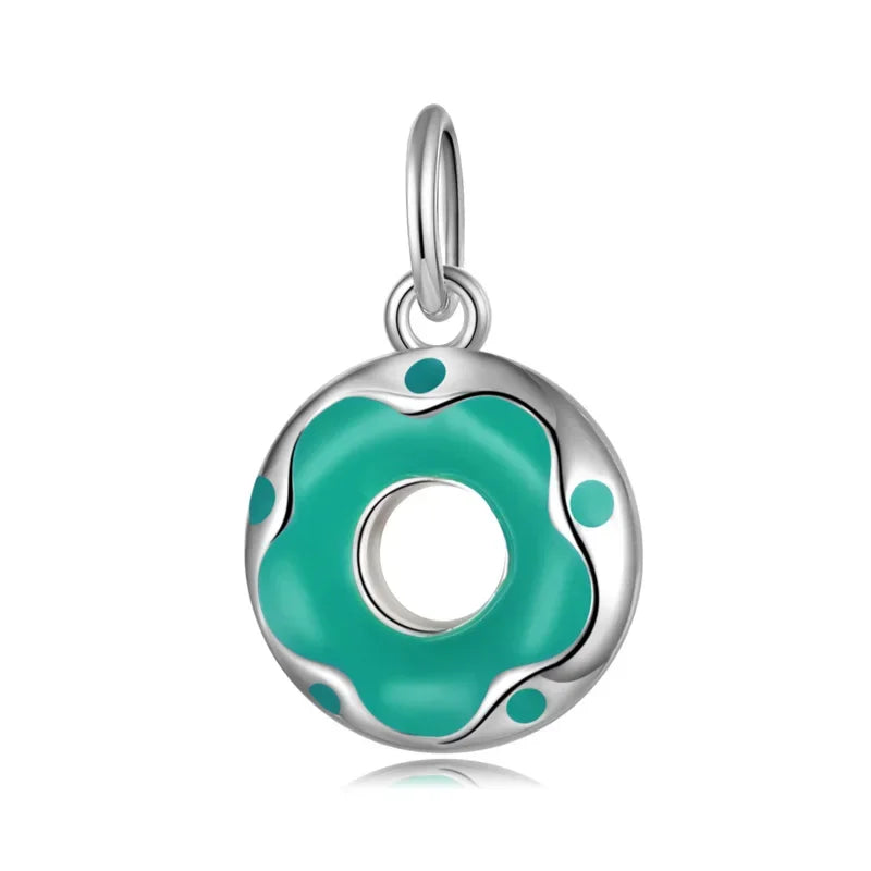 Colour Glaze Donuts Pendant Handmade DIY Accessories HY855