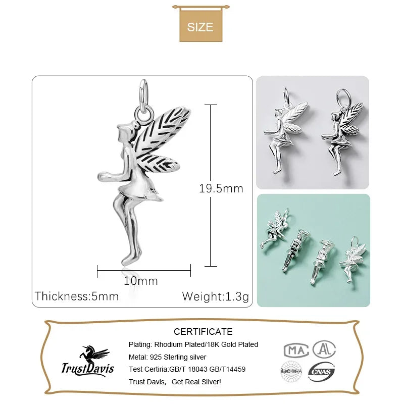 Angel Wing Fairy Charm Pendant DIY Accessories DZ276