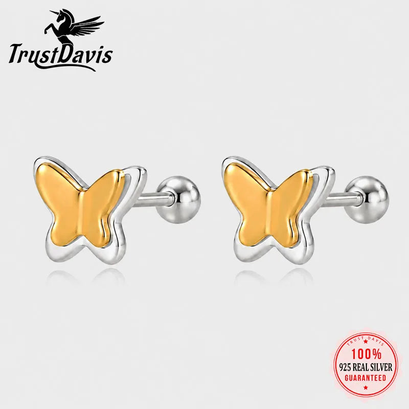Two-tone Butterfly Earrings DS4913