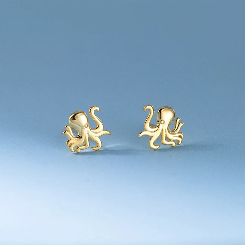 Animal Octopus Stud Earrings for Women Daily Wear Jewelry Gift DS4983