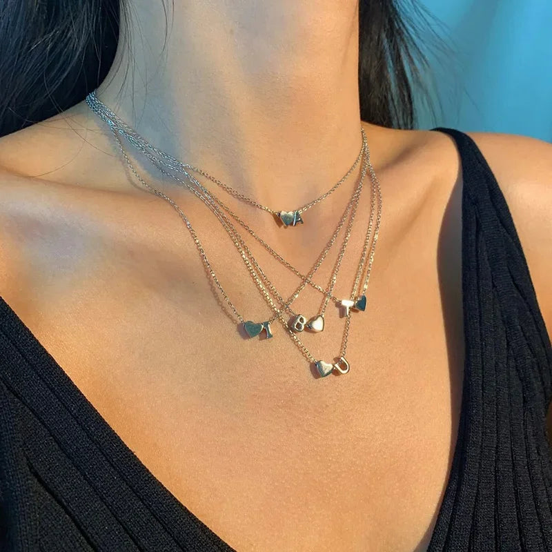 26 Letter Silver Necklace DA3148