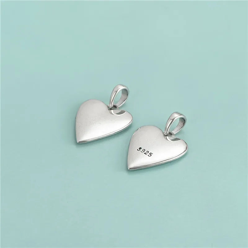 Sweet  Glossy Heart Charm Pendant DZ704