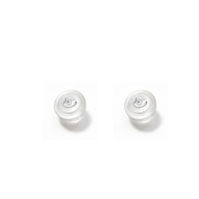 Trustdavis Real 925 Sterling Silver Silicone Ear Plug Earplugs Stud Earring DB1248