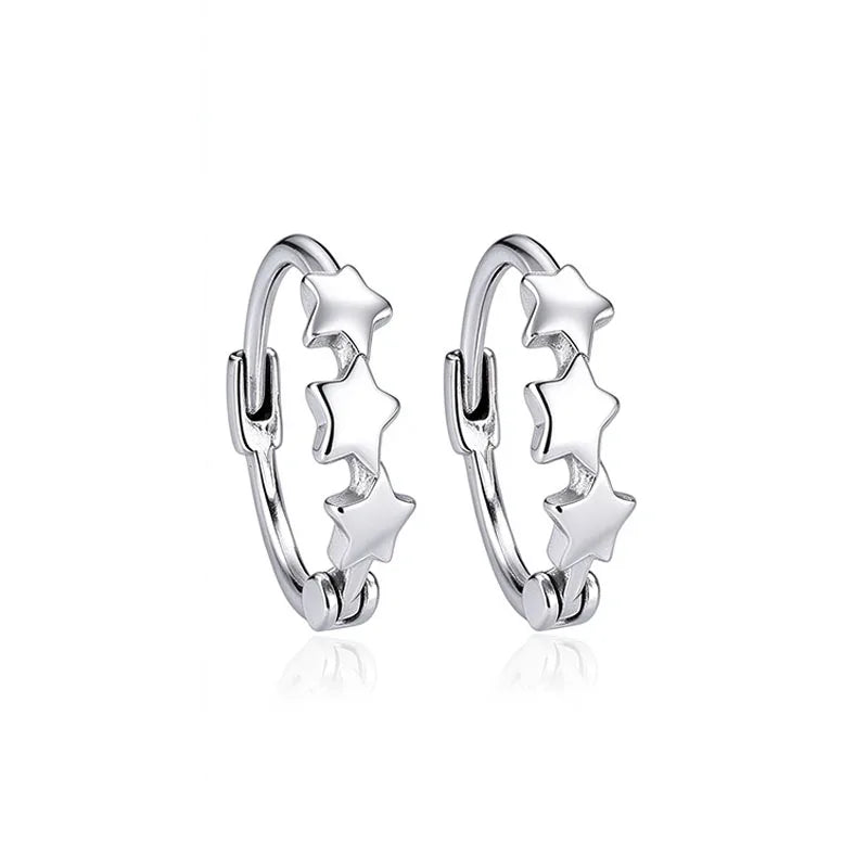 Smooth Stars Hoop Earrings DS5021
