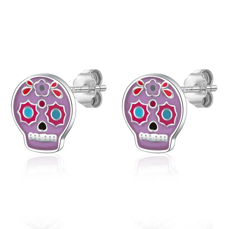 Colour Glaze Skull Ring Earring Bracelet Necklace DK018