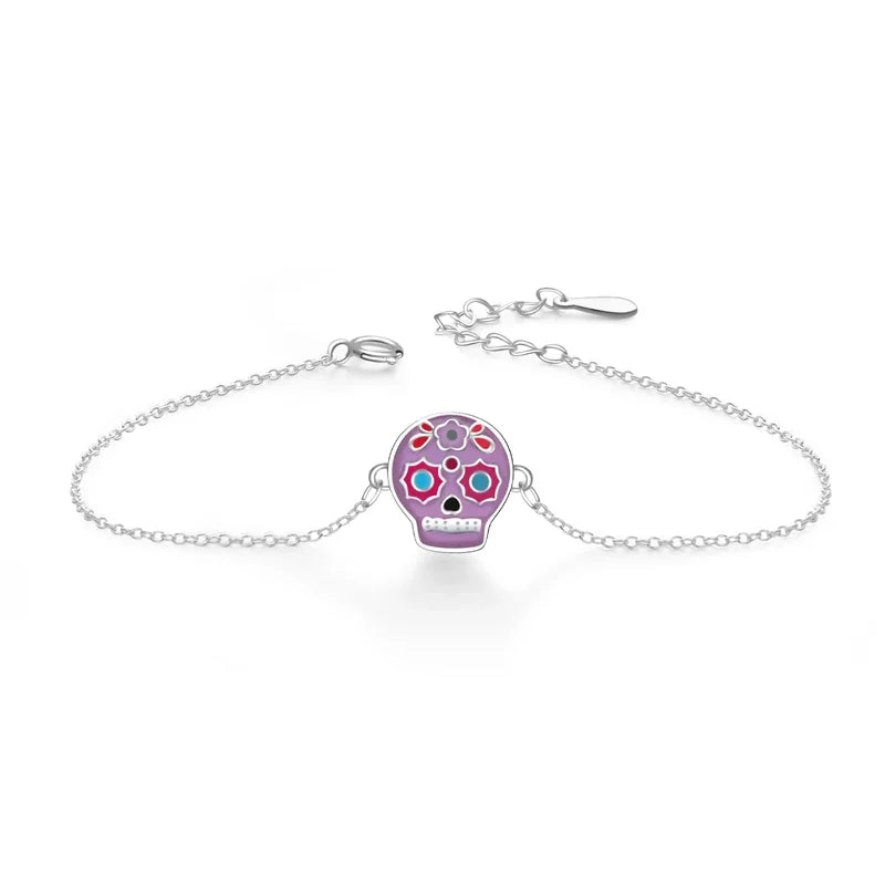 Colour Glaze Skull Ring Earring Bracelet Necklace DK018