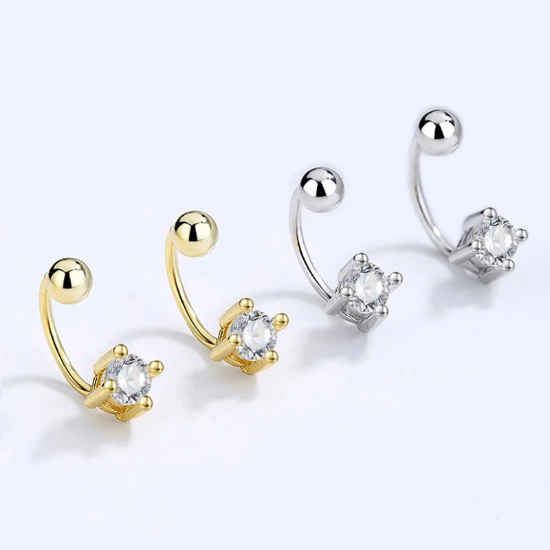 Fashion Unique Square CZ Screw Stud Earrings DA3170