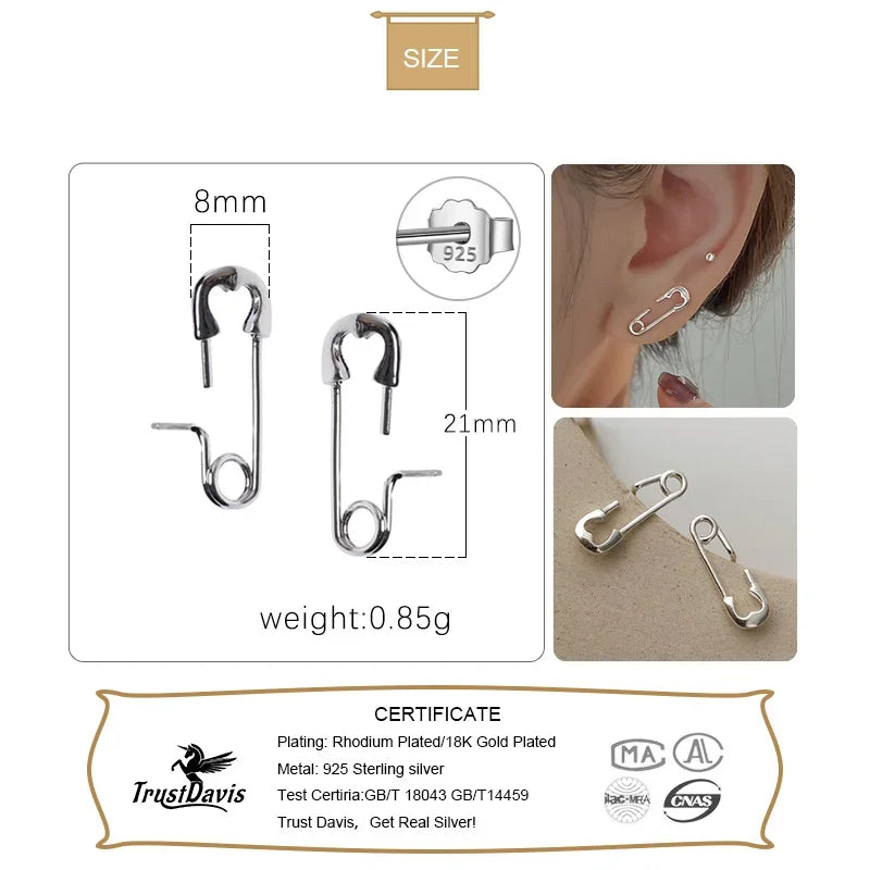 Geometric Paper Clips Stud Earrings DA2566