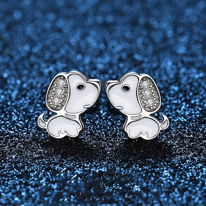 Minimalist Fashion Charm Cute  Animal Little Dog Stud Earrings DS3974