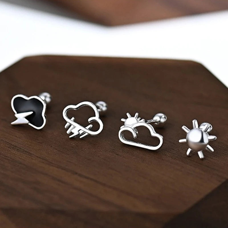 Women Minimalist Weather Screw Stud Earrings DS4645