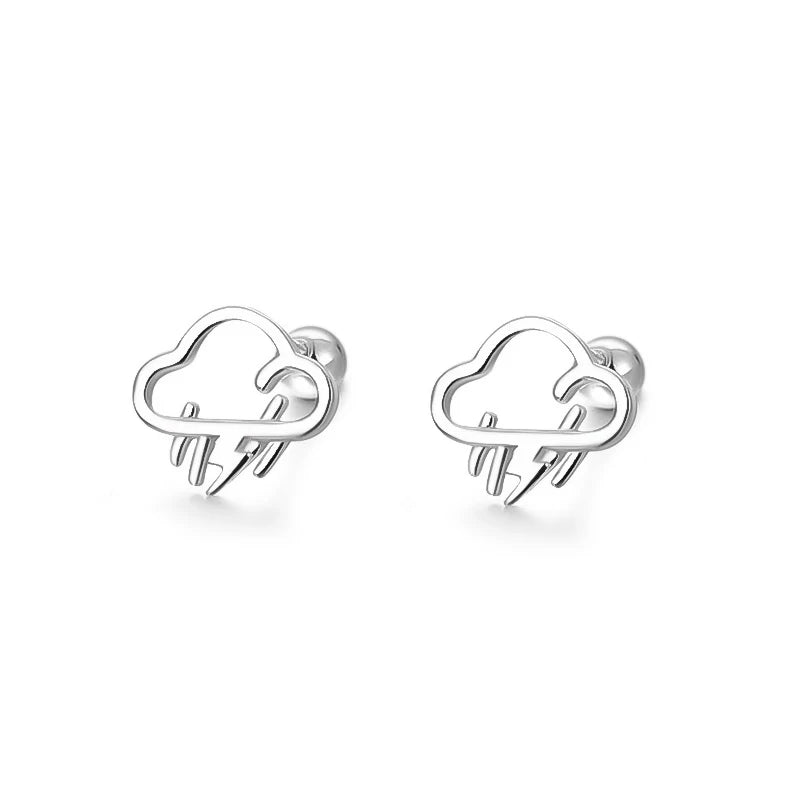 Women Minimalist Weather Screw Stud Earrings DS4645