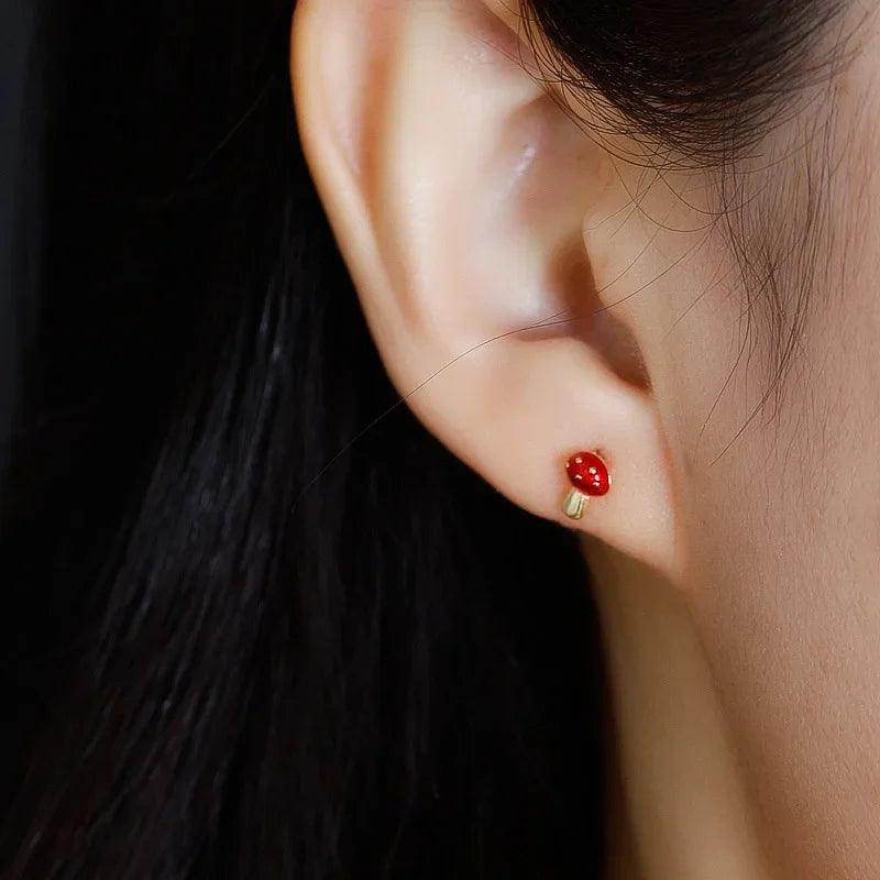 Vintage Mushroom Stud Earring LB597