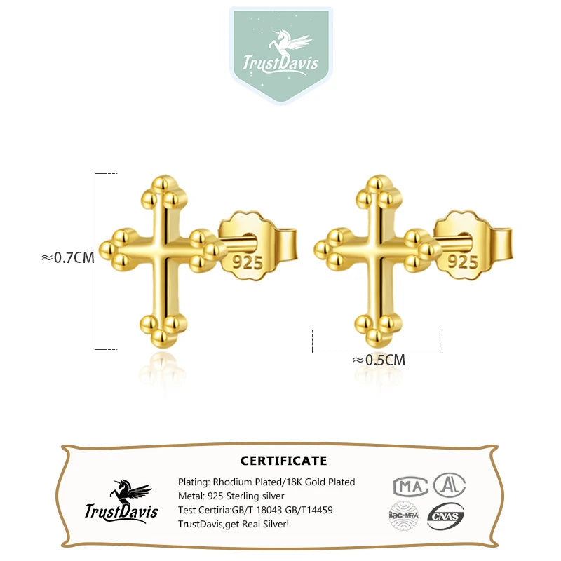 Tiny Cross Stud Earrings DS4292