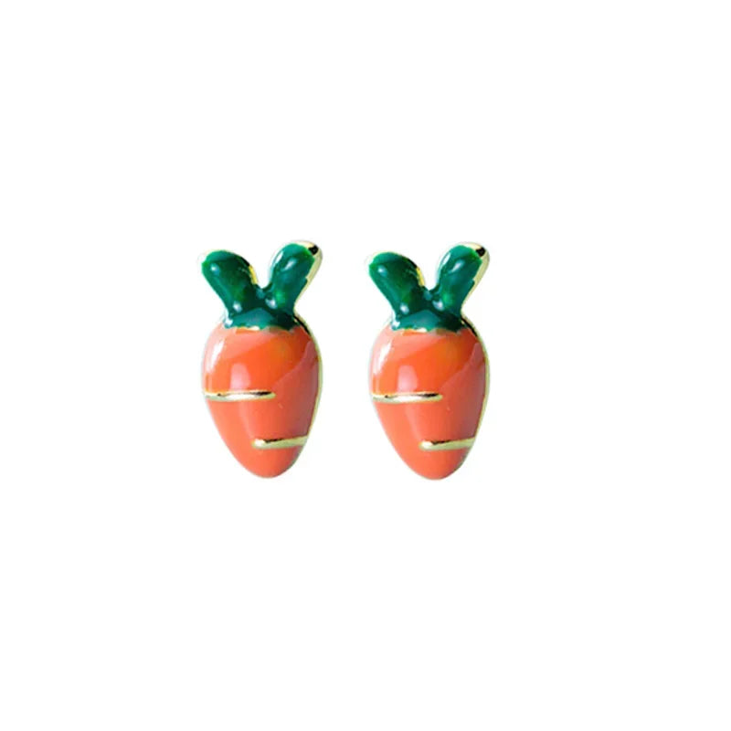 Jewelry Fashion Asymmetric Summer Watermelon Stud Earrings DS572