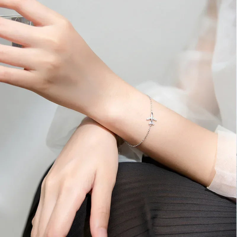 Fashion Women Jewelry Plane With CZ Bracelet DS1012