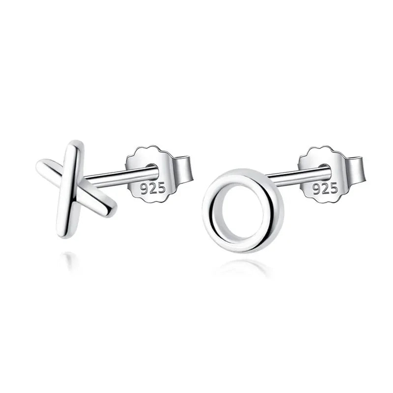 Fashion Cute Tiny Asymmetric X O Stud Earrings DS316