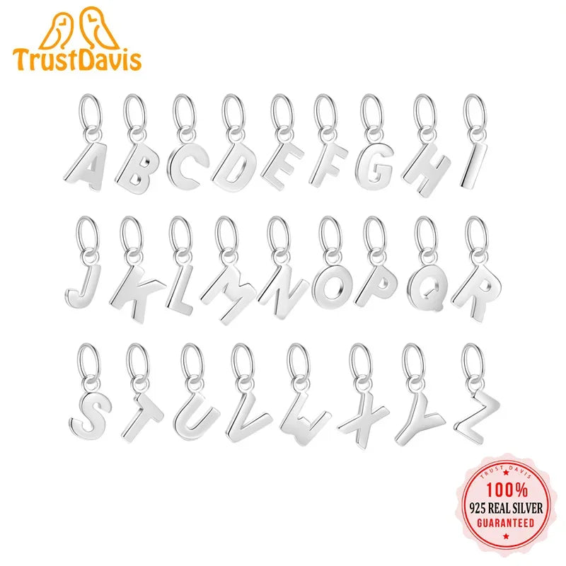 26 Letters Charm Pendant DIY Fit Necklace Fine Jewelry Accessories DH0020