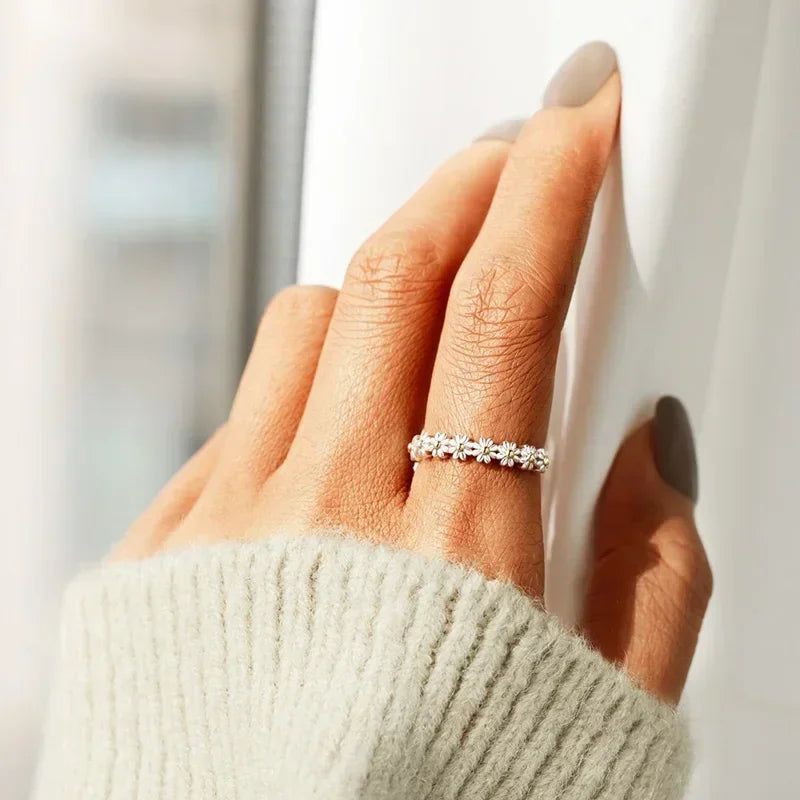 Flowers Rings for Women Wedding Anniversary Gift Fashion Jewelry DS3547